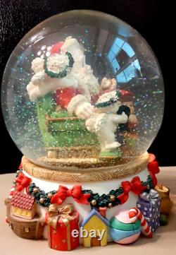 Westland Musical Snow Globe Time To Dash Limited Edition Santa Angels Elf