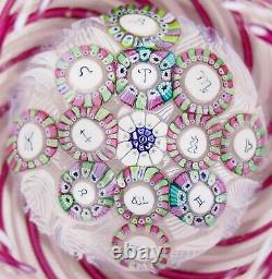 Whitefriars 1983 Zodiac Limited Edition Millefiori Glass Paperweight