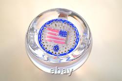 Whitefriars Large USA Flag Paperweight Limited Edition Number 84