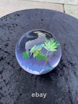 William Manson Caithness Glass Kingfisher Lampwork Ltd Edition Paperweight Boxed