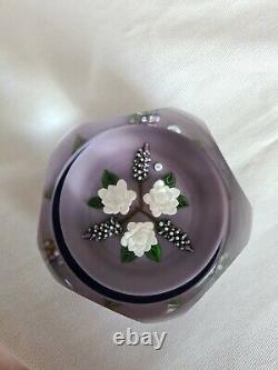 William Manson Limited Edition White Roses Paperweight Circa 2002 32/101