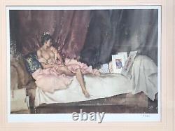 William Russell Flint Limited Edition Cecilia and Her Studies 369/850 UV Glass
