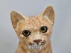 Winstanley Limited Edition Pottery Millennium Ginger Cat 99/200 Glass Eyes