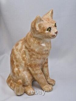 Winstanley Limited Edition Pottery Millennium Ginger Cat 99/200 Glass Eyes