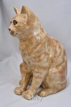 Winstanley Limited Edition Pottery Millennium Ginger Cat 99/200 Glass Eyes