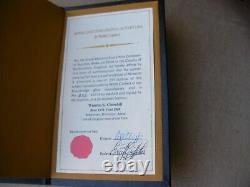 Winston Churchill Frosted Glass Bust Webb Corbett Crystal Ltd Edit + Certificate