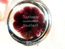 X2 Caithness Scotland Limited Edition Glass Paperweights Moonflower Sensations
