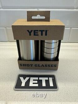 YETI Shot Glasses? RARE & SOLD OUT Limited Release Stainless Steel NEW