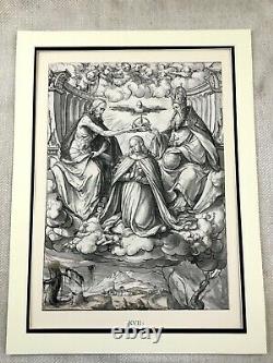 1911 Imprimer Fenêtre En Verre Peint Holbein Virgin Mary Antique Edition Limitée