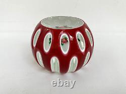 1984 Perthshire Ruby Double Overlay Latticinio Glass Paperweight 40 sur 300