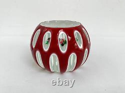1984 Perthshire Ruby Double Overlay Latticinio Glass Paperweight 40 sur 300
