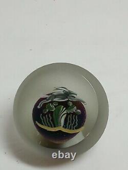 1987 Rare Edition Limitée Signé Correia Rabit In The Grass Paperweight #16/200