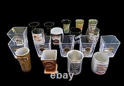 2002 Édition Limitée Jack Daniel's 19 Verres à Tirer + Support en Bois Original