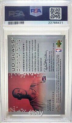 2003 Ud Verre Lebron James Rookie Patch Auto /100 Marques Monumentales Rpa Psa 9 Ssp