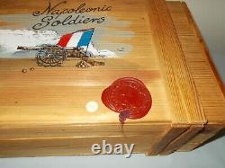 4 SOLDATS NAPOLÉONIENS ornements en verre / Kurt Adler / Boîte en bois / Collection Polonaise