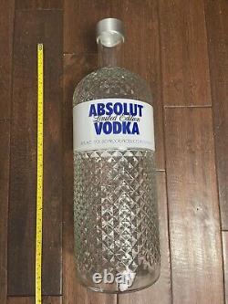 7 Lt BOUTEILLE D'AFFICHAGE D'ART EN VERRE ABSOLUT VODKA GLIMMER ÉDITION LIMITÉE BIG MAMA