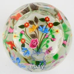 A Perthshire Magnum Bouquet Lampwork Paperweight 1994