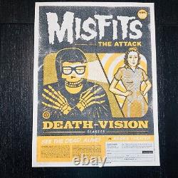 Affiche rare en sérigraphie du concert des MISFITS, numéro 111 sur 120, Crâne de Démon avec Lunettes à Rayons-X, Comics.