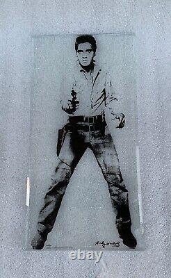 Andy Warhol Plat En Verre Rosenthal Édition Limitée Elvis Presley