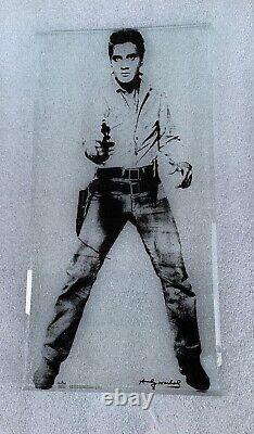Andy Warhol Plat En Verre Rosenthal Édition Limitée Elvis Presley