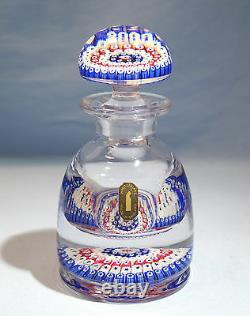 Anglais Whitefriars Decanter Form Millefiori/glass Inkwell Paperweight C. 1970