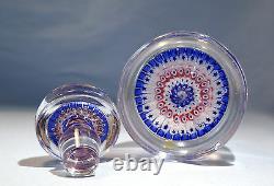 Anglais Whitefriars Decanter Form Millefiori/glass Inkwell Paperweight C. 1970