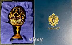 Authentic Imperial Faberge Winter Rose Cut Crystal Egg Edition Limitée #3