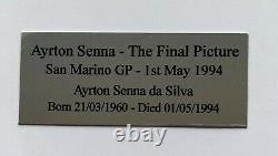 Ayrton Senna Imprimer Édition Limitée. La Dernière Photo. Cadre, Intitulé, Numéroté