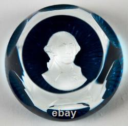 Baccarat Crystal Franklin Mint Great Leaders Cameo Paperweights Ensemble Complet 12