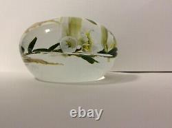 Beautiful Vintage Paul Stankard Floral Daisy Art Glass Paperweight B979 1983