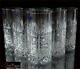 Bohemian Crystal Water Glasses 16 Cm, 300 Ml, Fleurs Froides 6 Pc Nouveau