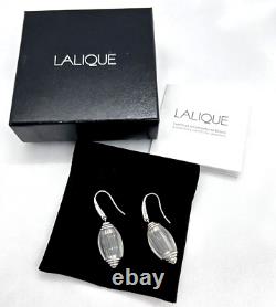 Boucles D'oreilles Lalique Edition Limitée Frosted / Clair Sterling Argent 925 Bnb