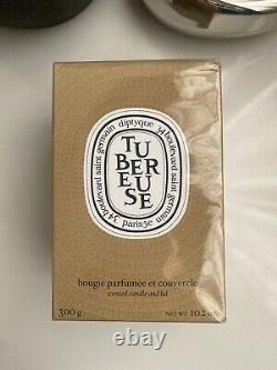 Bougie en Édition Limitée Diptyque Tubéreuse & Couvercle en Rotin 300g BNIB & Scellée