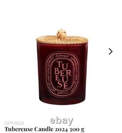 Bougie en Édition Limitée Diptyque Tubéreuse & Couvercle en Rotin 300g BNIB & Scellée