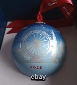 Boule de Noël British Airways 2023 Boîte de présentation édition limitée peinte à la main