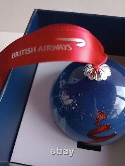 Boule de Noël British Airways 2023 Boîte de présentation édition limitée peinte à la main