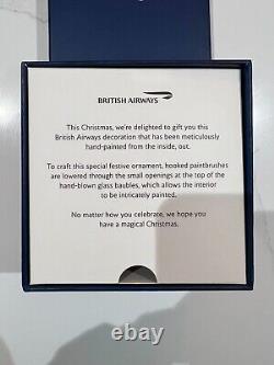 Boule de Noël peinte à la main de la classe première de British Airways 2023