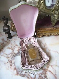 Bouteille De Parfum De Verre Antique Rare Blondeau Et Cie Ltd Avec Boîte D'origine C1920