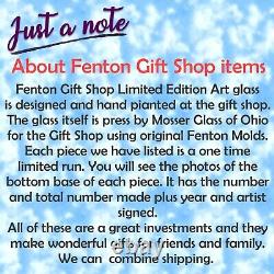 Boutique de cadeaux en verre d'art Fenton : édition limitée chat peint à la main et signé par l'artiste.