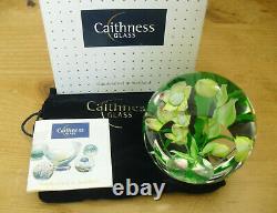 Boxed Ltd Ed Caithness Whitefriars Hellebore Paperweight(76/100) A Scott 3