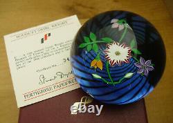 Boxed Ltd Ed Perthshire 1988e Bouquet Swirl Paperweight(34/350) 3 1/8