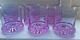Brutalist New Rare 70's Alexandrite-neodymium Purple Drinking Glasses Tumblers