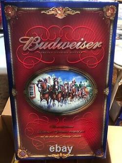 Budweiser Millennium Edition Limitée Set Bouteille Et Quatre Verres Boîte Bleue Originale