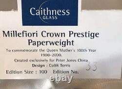 Caithness Crown Prestige Reine Mère Édition Limitée Poids Du Papier Très Rare