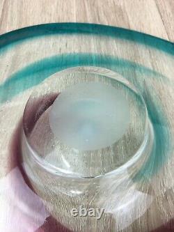 Caithness Edition Limitée Signé Chargeur Dish Jeneo Lewis Freestyle Art Glass