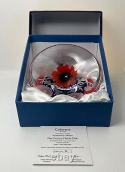 Caithness Glass Le Plat Champs de Coquelicots Éd. Limité 6/150 Collection Souvenir