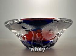 Caithness Glass Le Plat Champs de Coquelicots Éd. Limité 6/150 Collection Souvenir