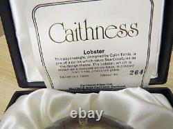 Caithness Verre Lobster Édition Limitée Papier Poids Avec Certificat Et Boîte 70s