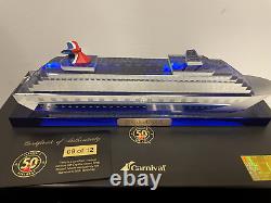 Carnival Cruise Spirit 3d Ship Crystal Glass Model Edition Limitée 50ème 8/12 Nouveau