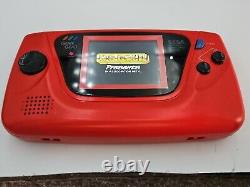 Console SEGA GAME GEAR. Nouveau LCD, Caps & Verre. Édition limitée Rouge. Rare.